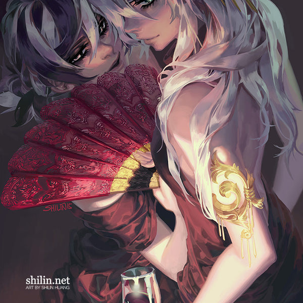 18" x 24" poster: Whispers